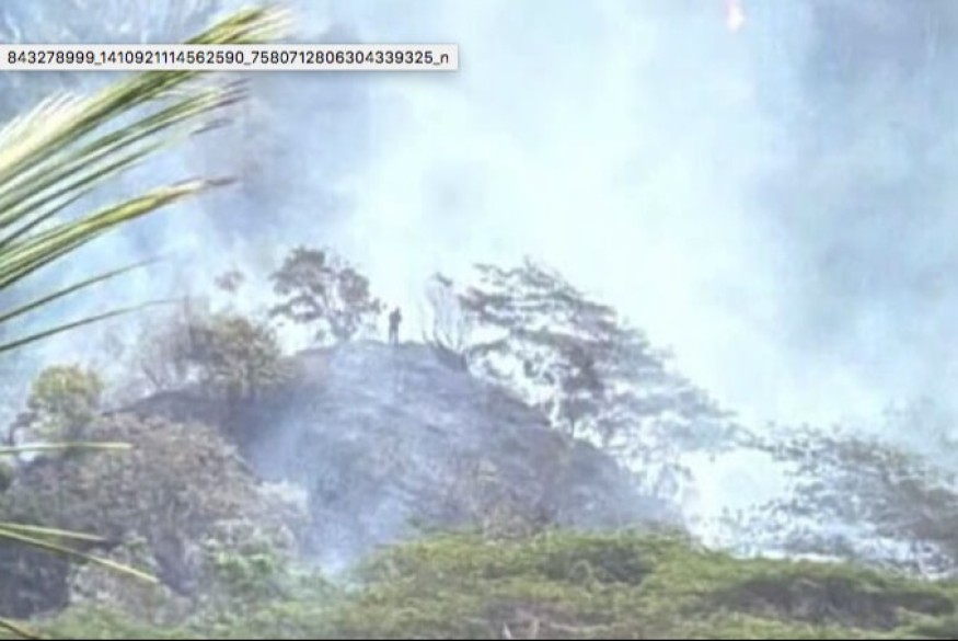 Incendie à Moorea : Un hectare brûlé à Afareaitu, les secours et l'hélicoptère en action | 23.6 Radio